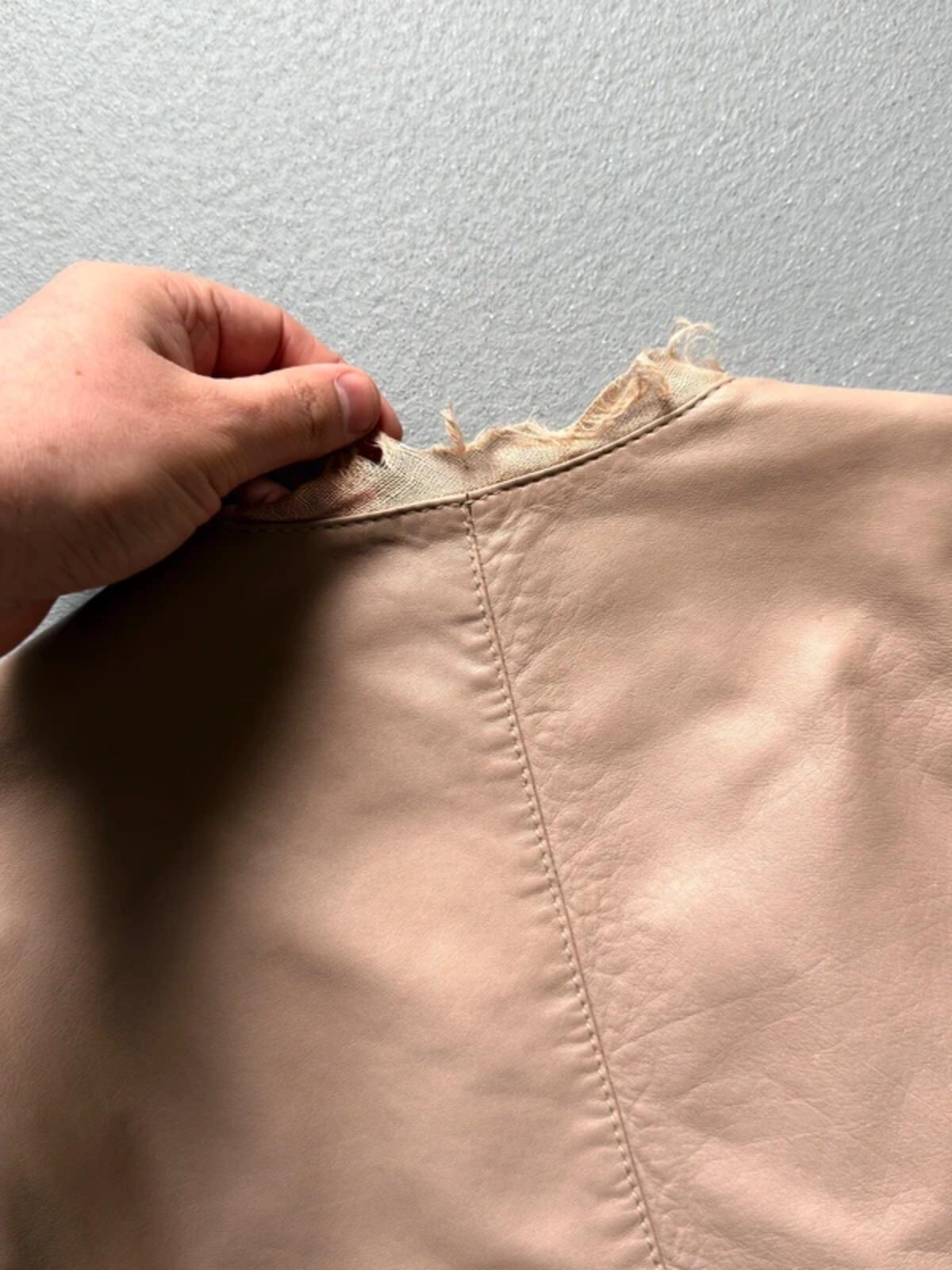 Y2K Rose Pink Leather Jacket Small Ladies