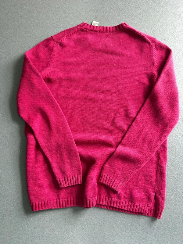 L.L.Bean 100% Cotton Cable Knit Jumper – Pink – Ladies Medium