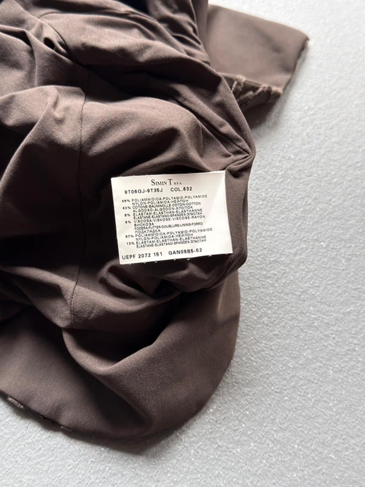 Armani Textured Floral Blazer Taupe Velvet Detail Jacket