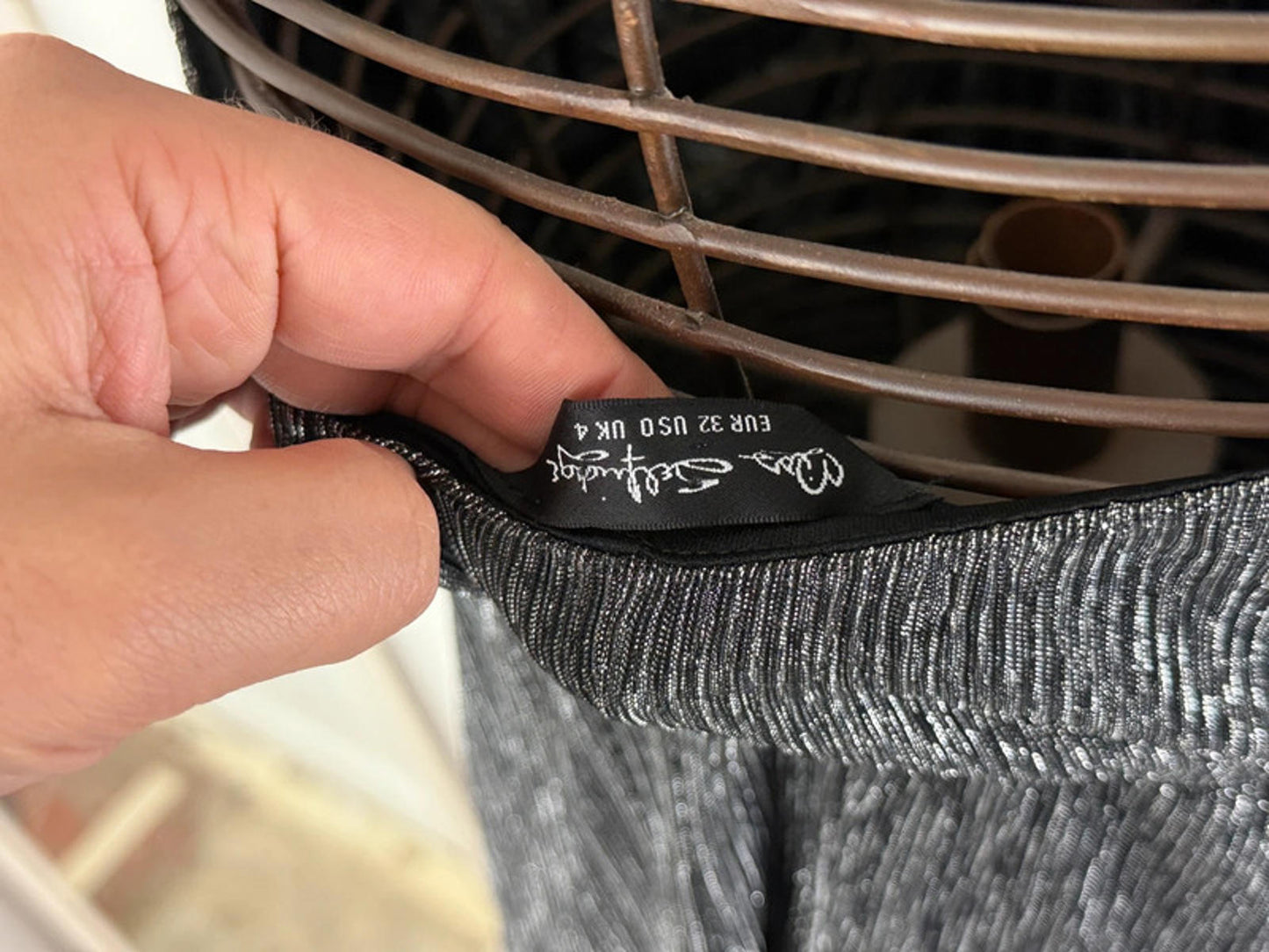 Metallic Backless Dress Size 4 Y2K Miss Selfridge