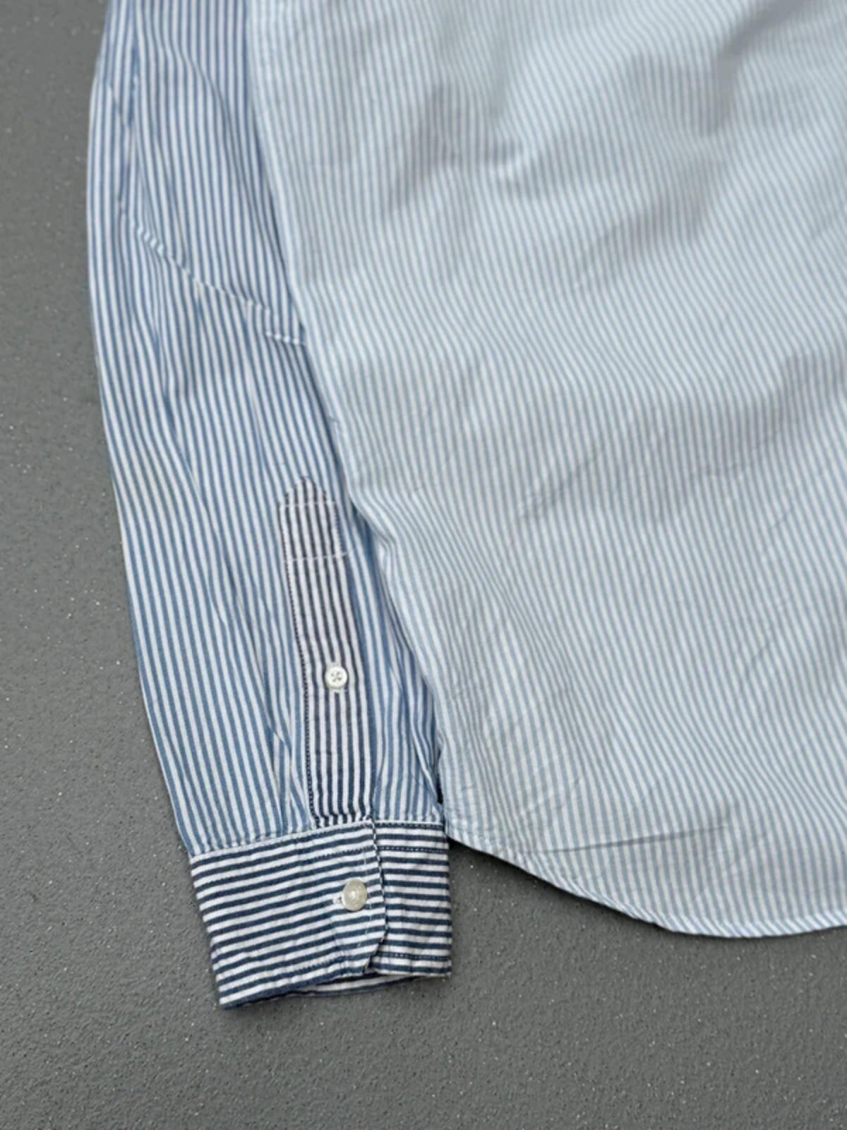 American Eagle Stripe Oxford Shirt Large