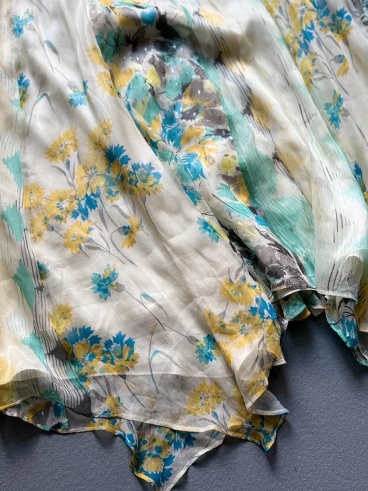 Y2K Monsoon Dress Boob Tube Maxi Floaty Size 16