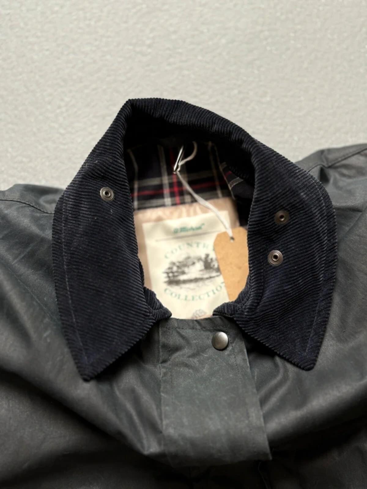 St Michael M&S Vintage Wax Coat Medium Navy