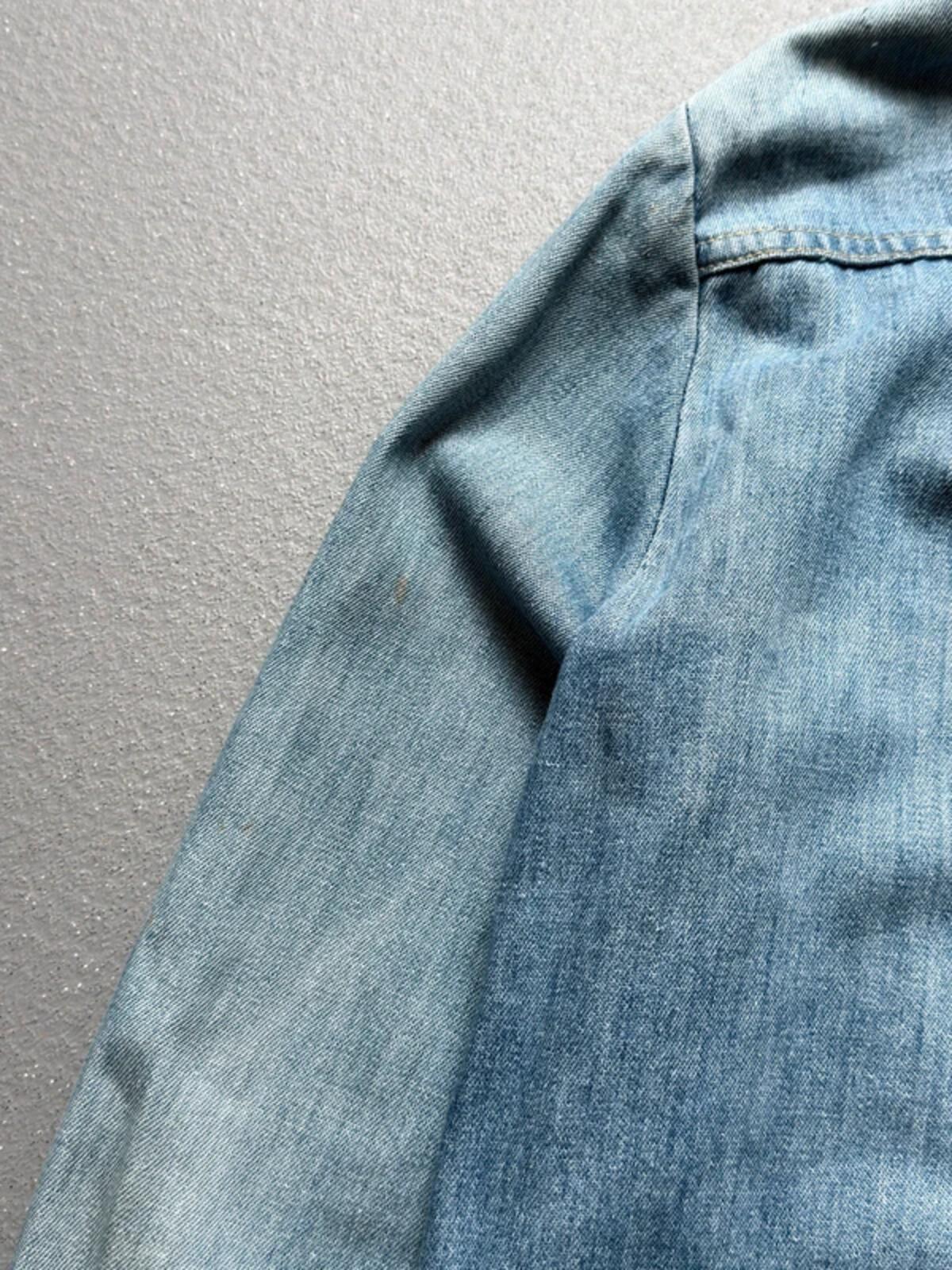 70s Lee Zip Denim Trucker Jacket Medium / Large