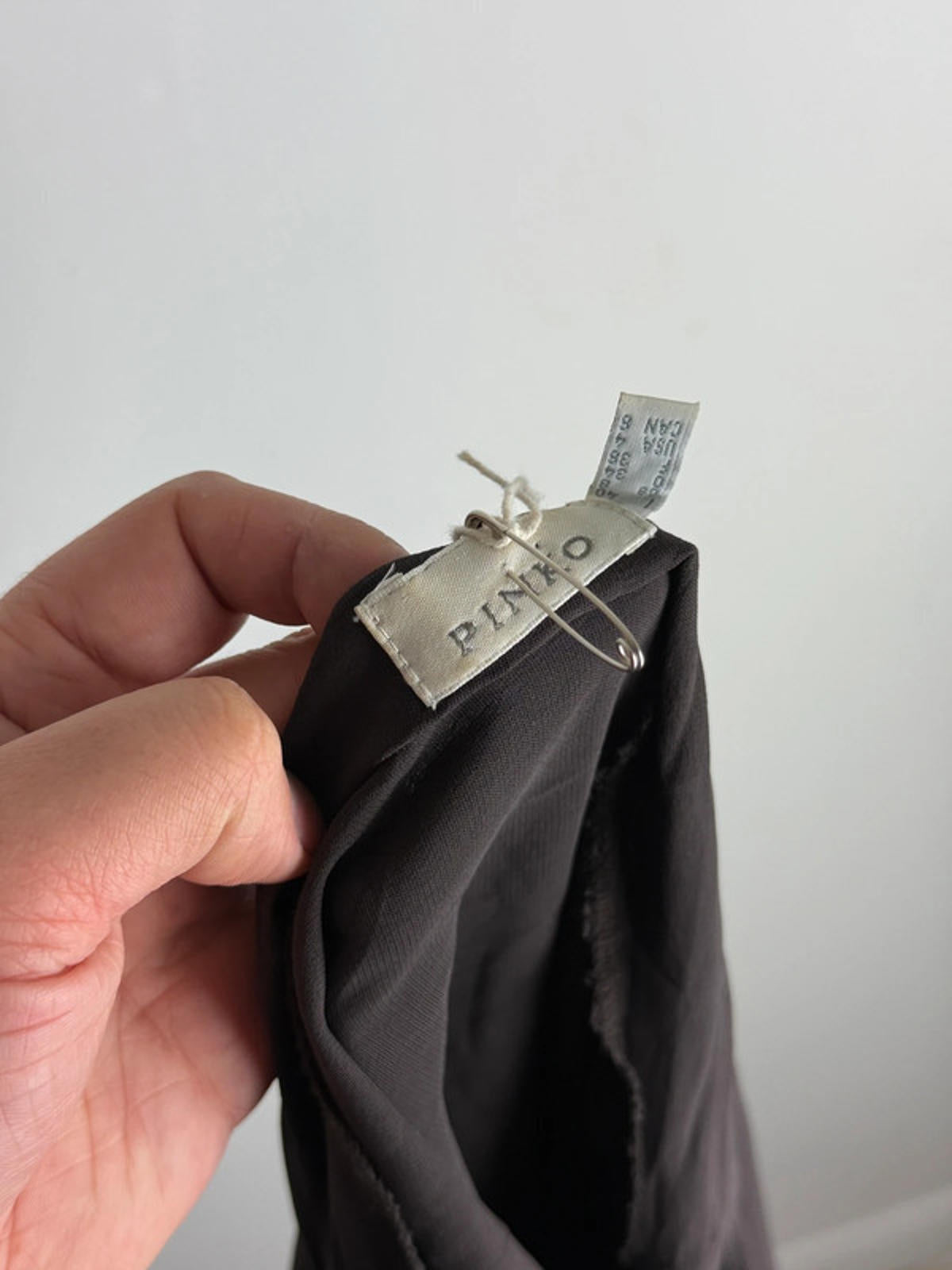 Pinko Backless Halter Neck Dress Size 8 Y2K Brown