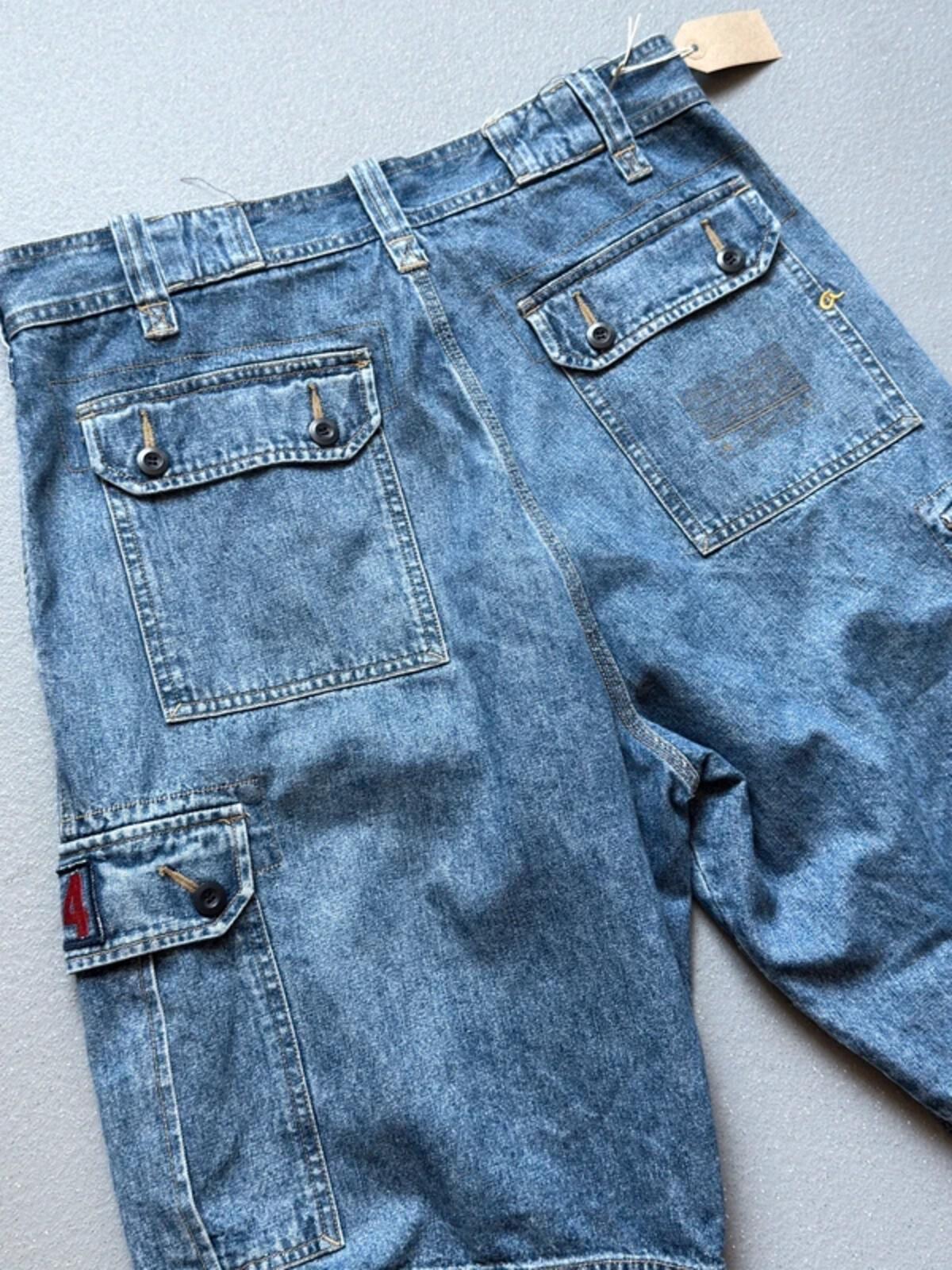 Y2K Baggy Denim Shorts Cargo 34”
