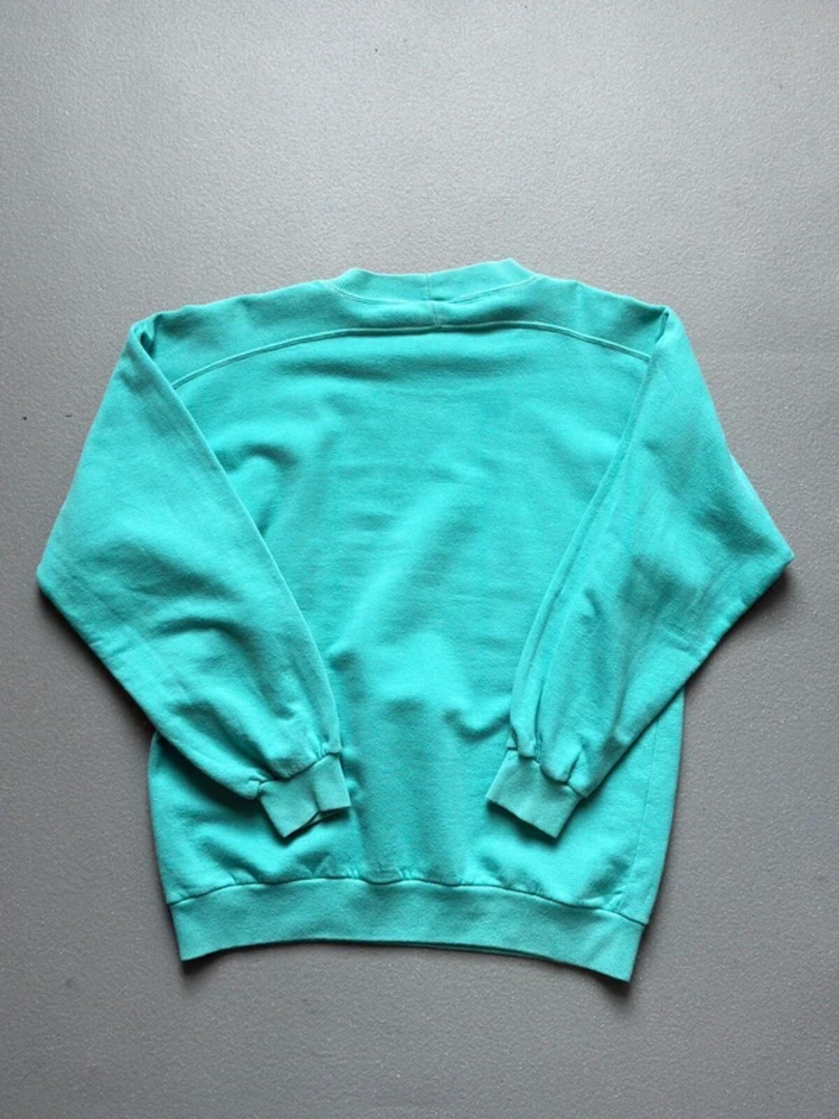 Vintage 80s Balloon Sweatshirt Turquoise Large