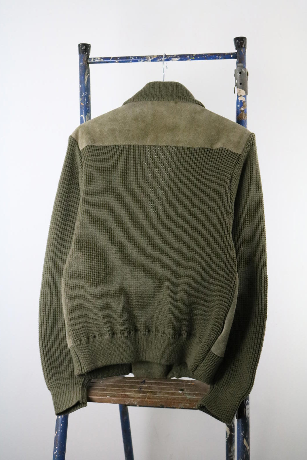 Vintage 70S Canda Double Breasted Suede Panel Cardigan M