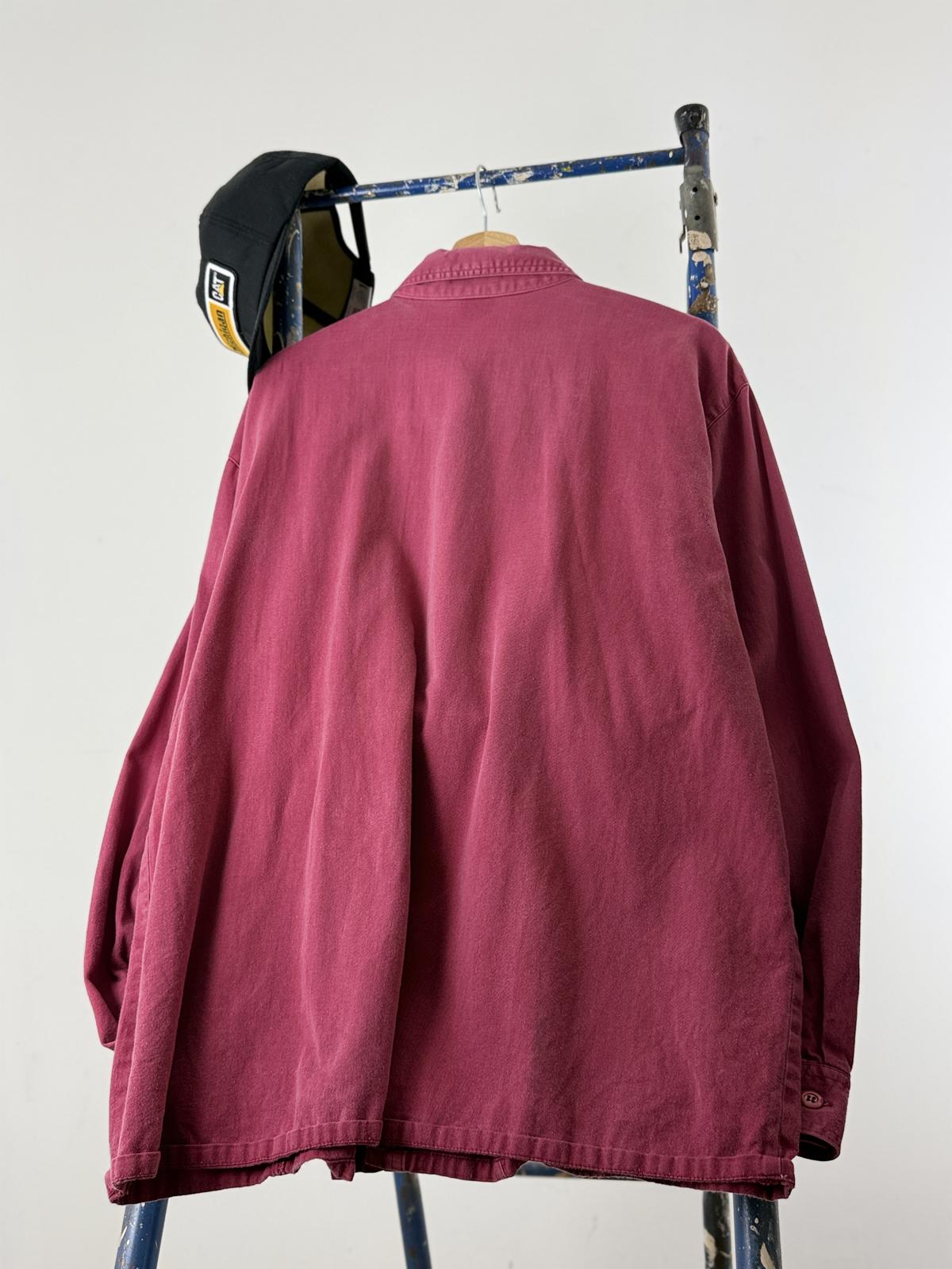 Vintage Work Overshirt XL Burgundy Red Mens 90s