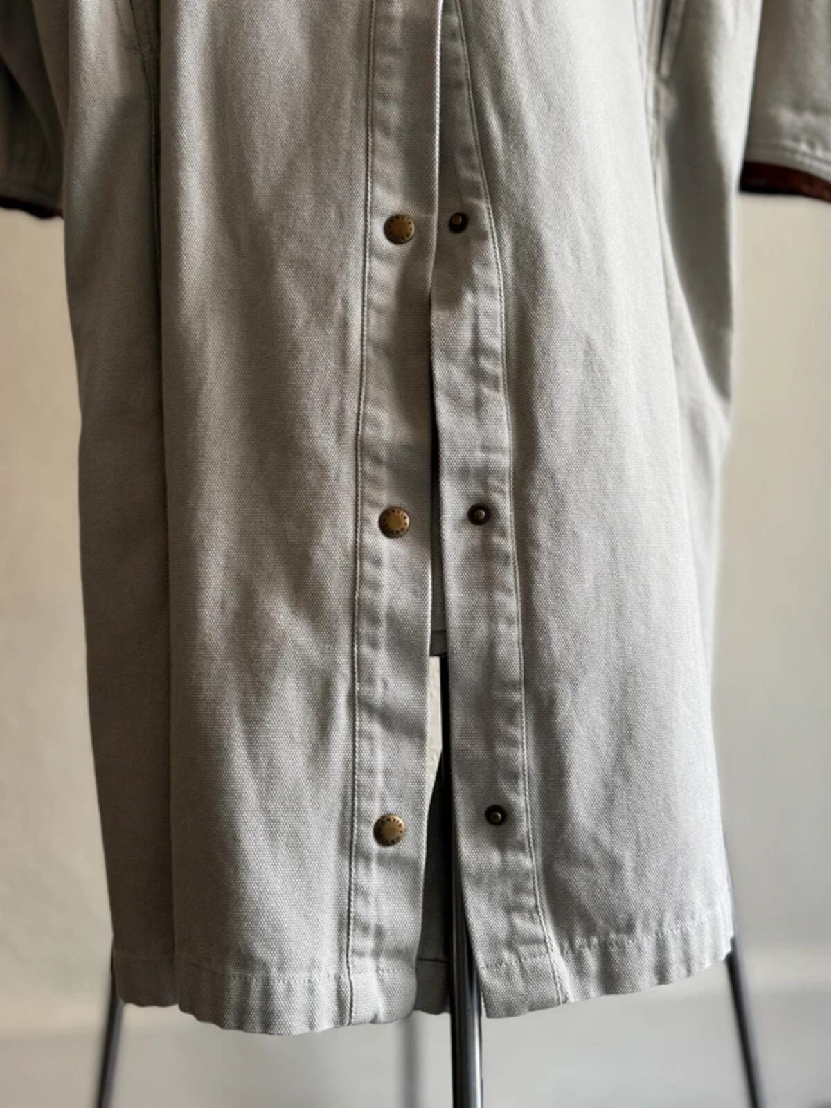 Orvis Vintage Canvas Trenchcoat Men’s Large Grey