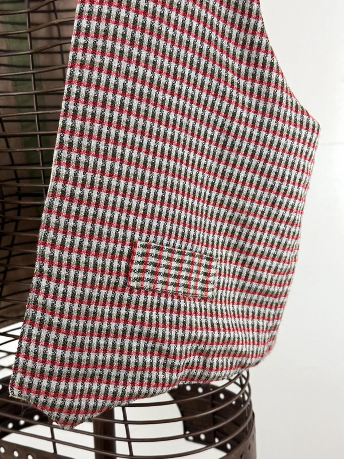 Vintage Cropped Patchwork Waistcoat Reversible