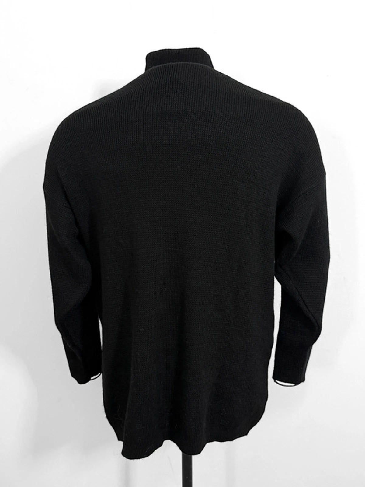 80s Vintage Art Deco Geometric Long Knit Jumper Size 14