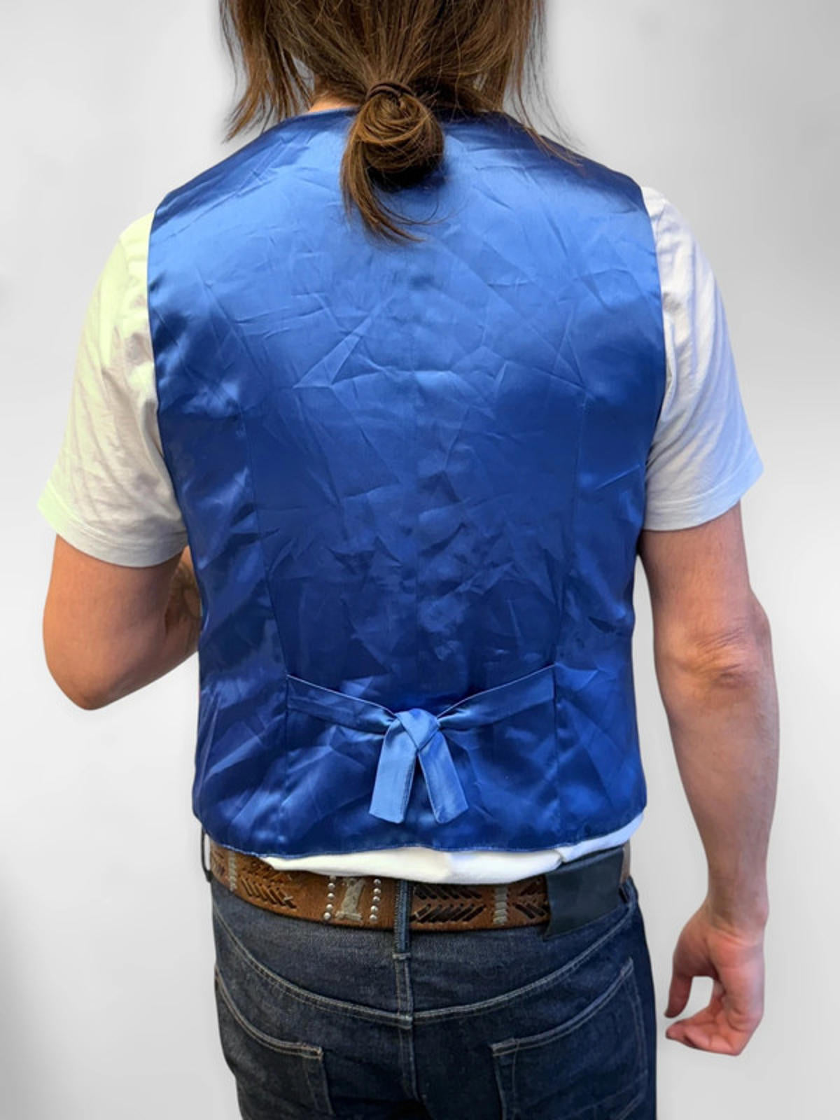 Vintage Cosby 3D Knit Waistcost Cardigan Small