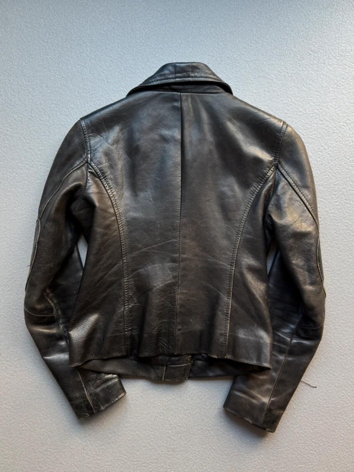 Ladies Leather Biker Jacket Vintage Small Perfecto