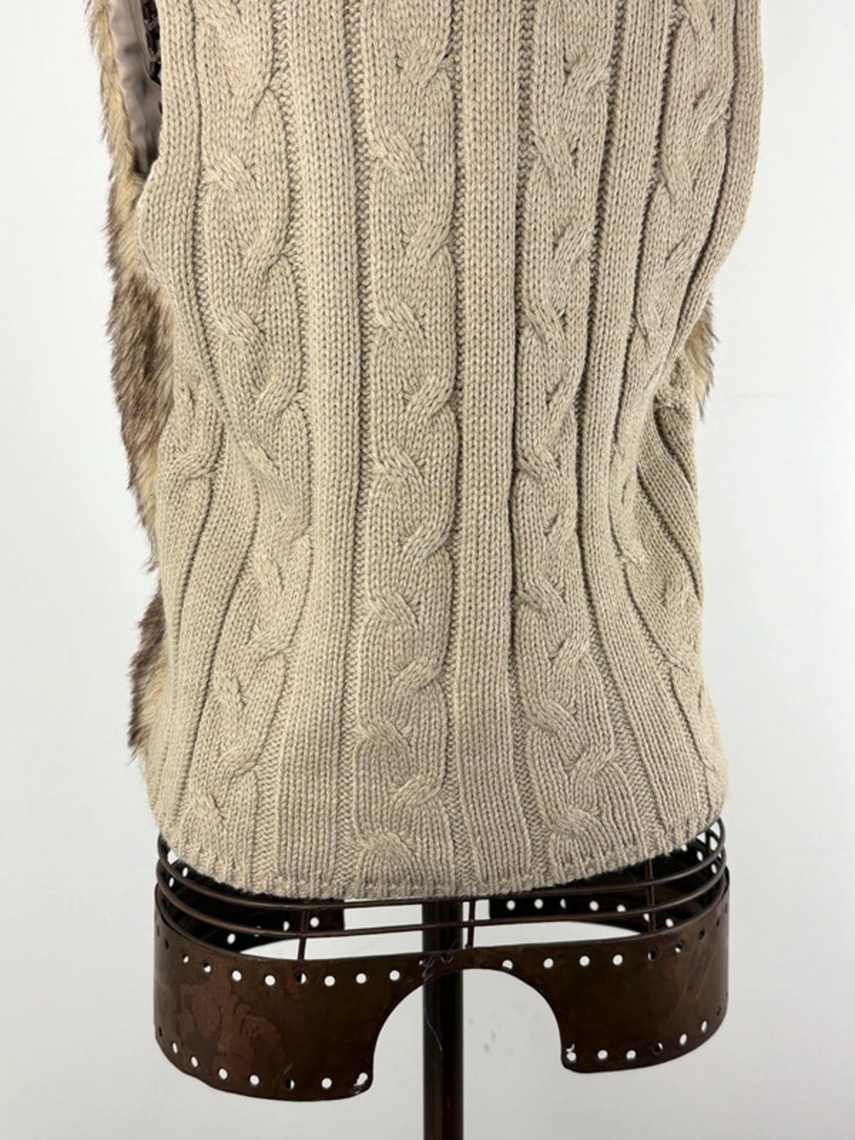 Y2K Faux Fur Afghan Waistcost Size 14