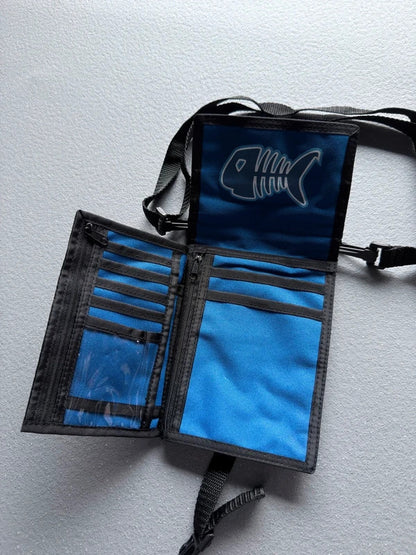 Fishbone Y2K Blue Utility Side Bag / Festival Bag