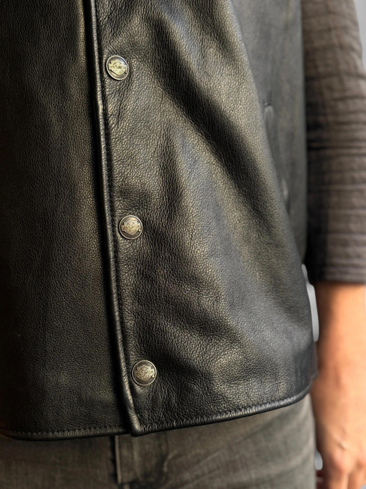 Harley Davidson Leather Biker Vest XXL