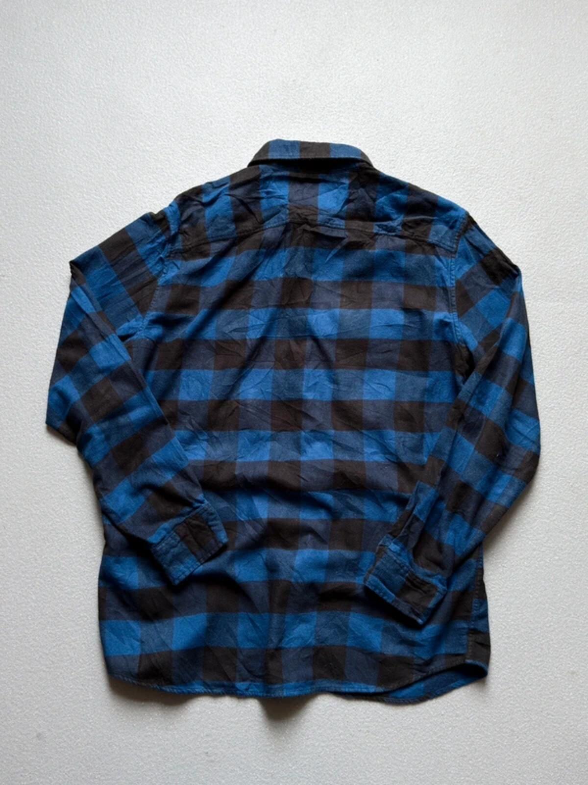 American Eagle Flannel Shirt Large Black & Blue