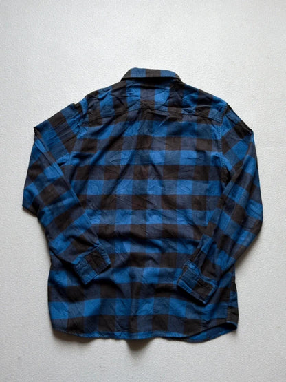 American Eagle Flannel Shirt Large Black & Blue