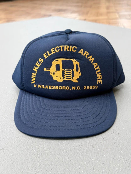 Vintage Navy & Yellow Americana Trucker Cap