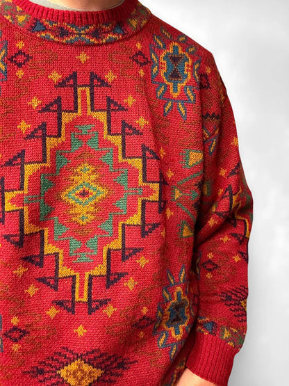 Bogner Aztec Wool Mohair Alpaca Knit Jumper XL