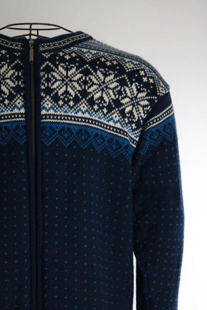 Norway Traditional Zip Cardigan Vintage Large Ladies