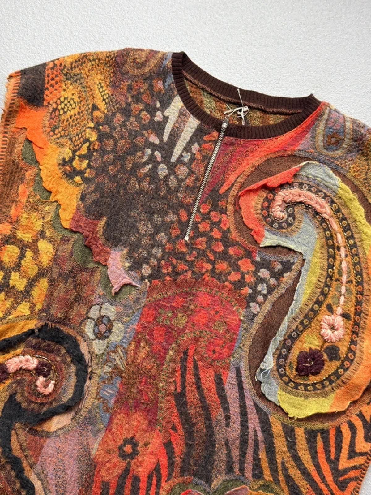 Vintage Boho Wool Poncho One Size XL