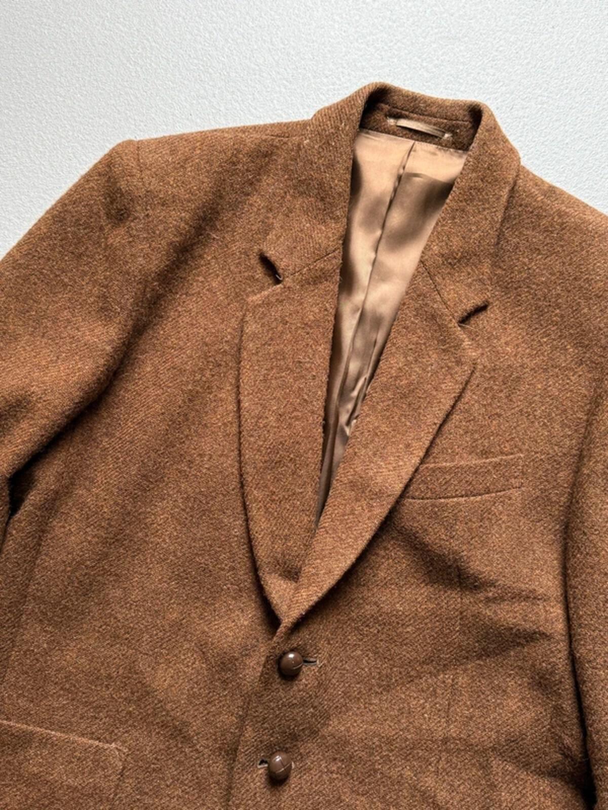Thomas Burberry Wool Tweed Jacket Vintage 90s 48”