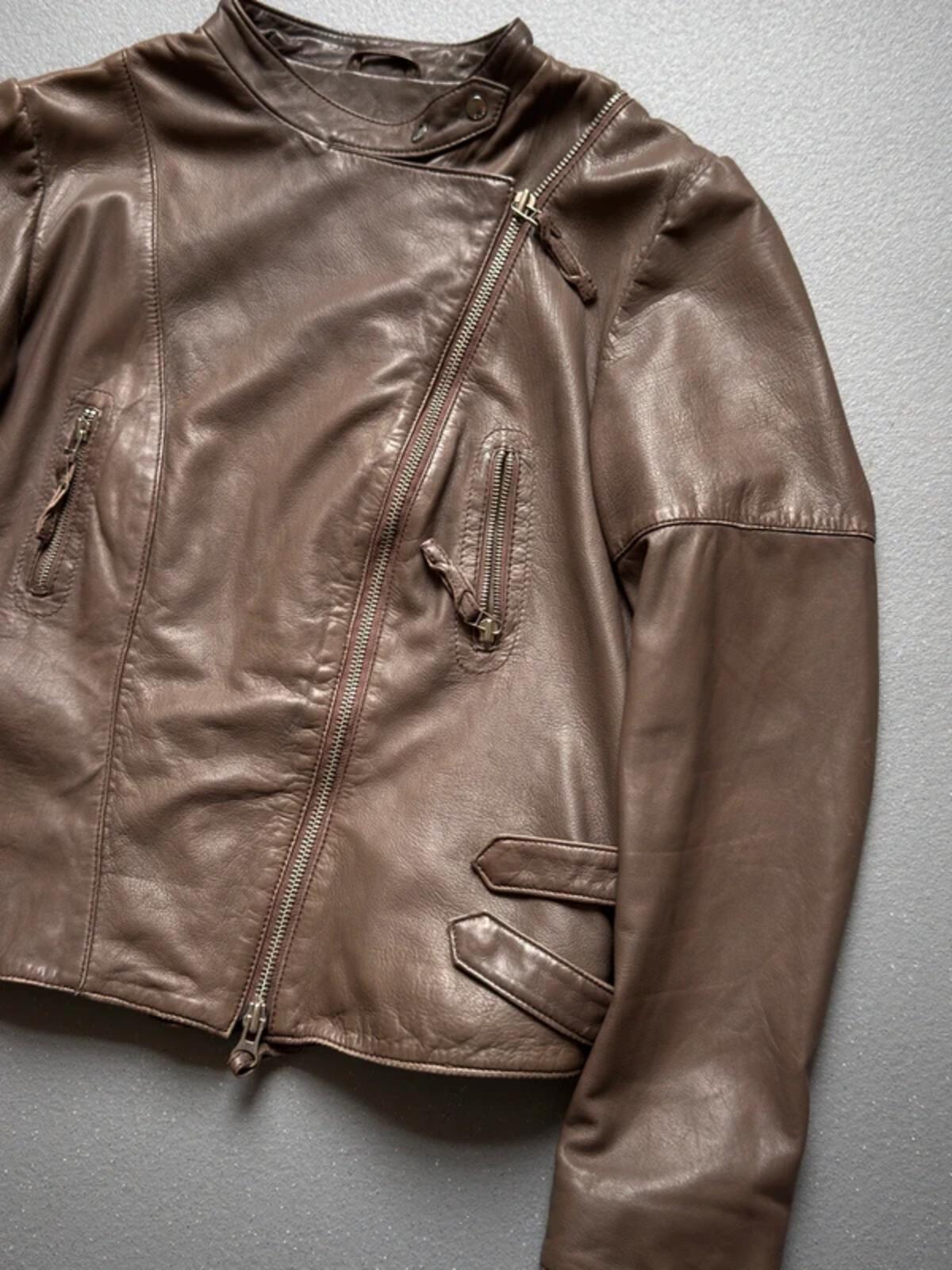 DNA Amsterdam Butter Soft Lamb Leather Asymmetrical Jacket Large