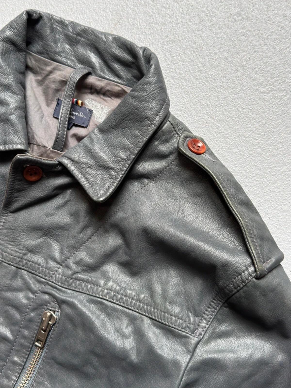Paul Smith 2000s Leather Utility Jacket Large