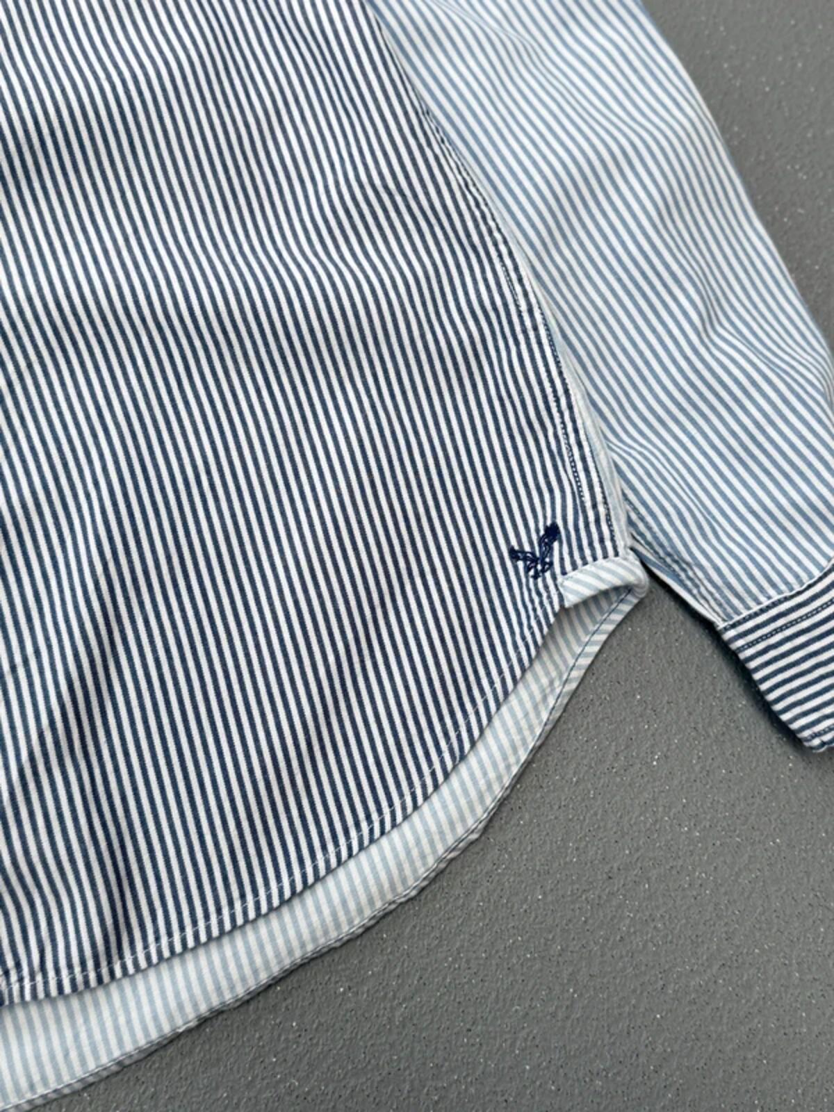 American Eagle Stripe Oxford Shirt Large