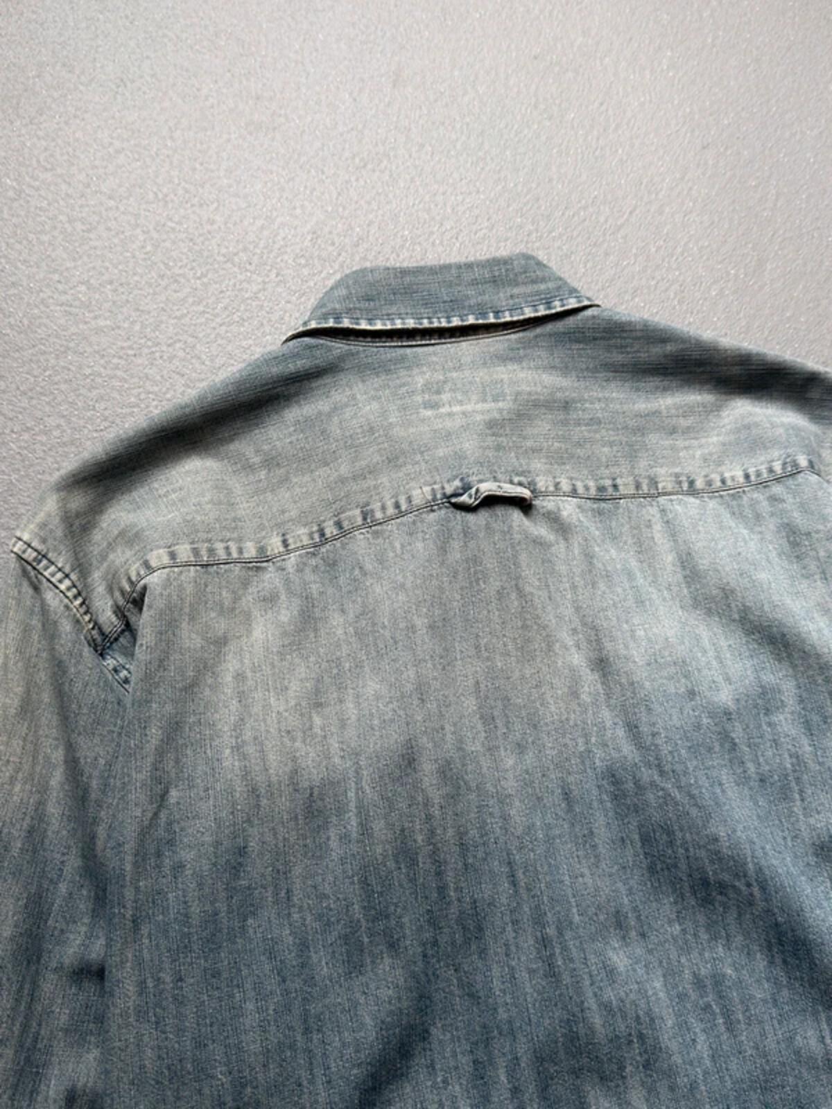Armani 2000s Denim Utility Shirt Large Mens
