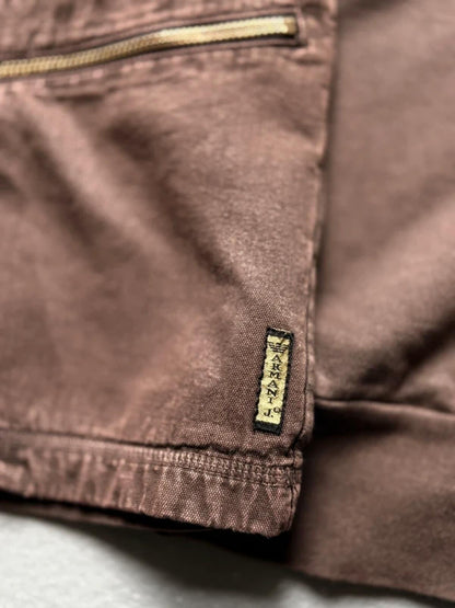 Armani 2000s Utility Hoodie XL Brown