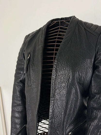 All Saints Marin Biker Ladies Leather Jacket 10