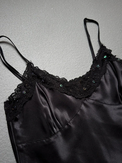 Sequin Silky Black Cami Top 8 / 10