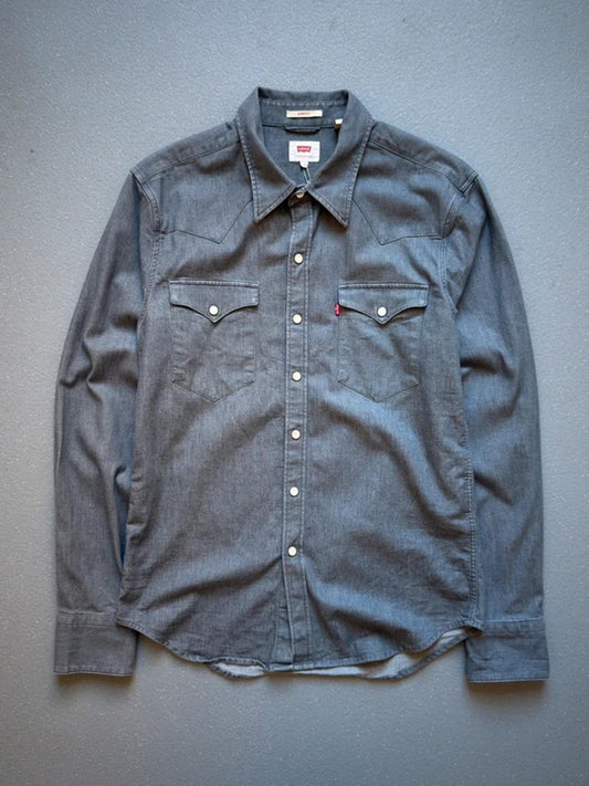 Levi’s Snap Button Grey Western Shirt Small