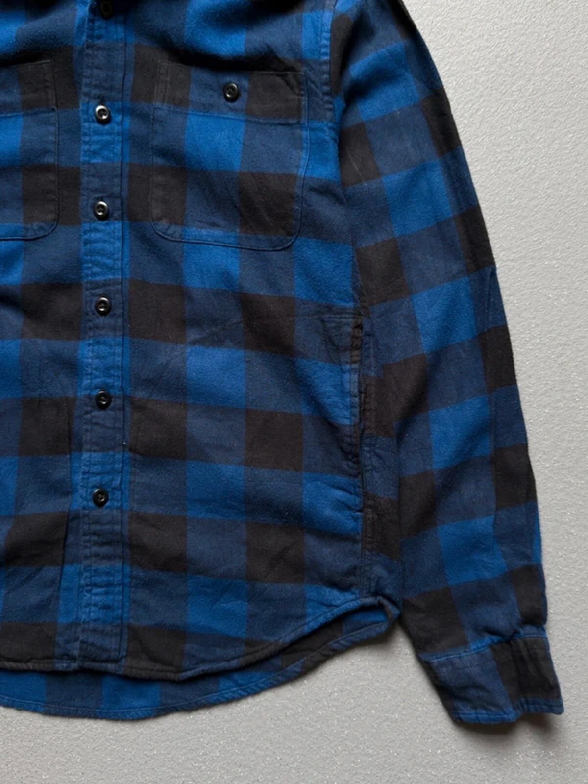 Y2K Grunge Hoodie Flannel Overshirt XS