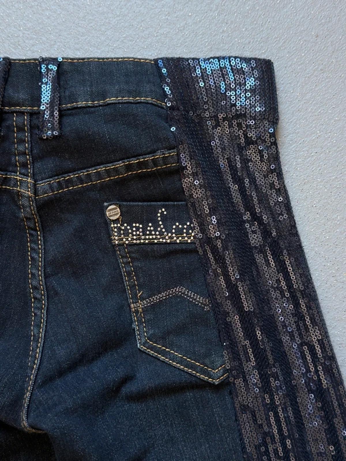 Y2K Low Rise Sequin Jeans 28” Size 8