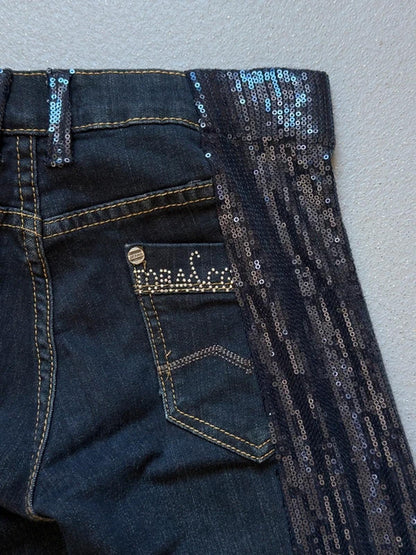 Y2K Low Rise Sequin Jeans 28” Size 8
