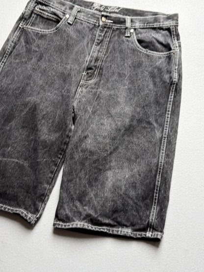 Baggy Y2K Denim Shorts Grey 36”