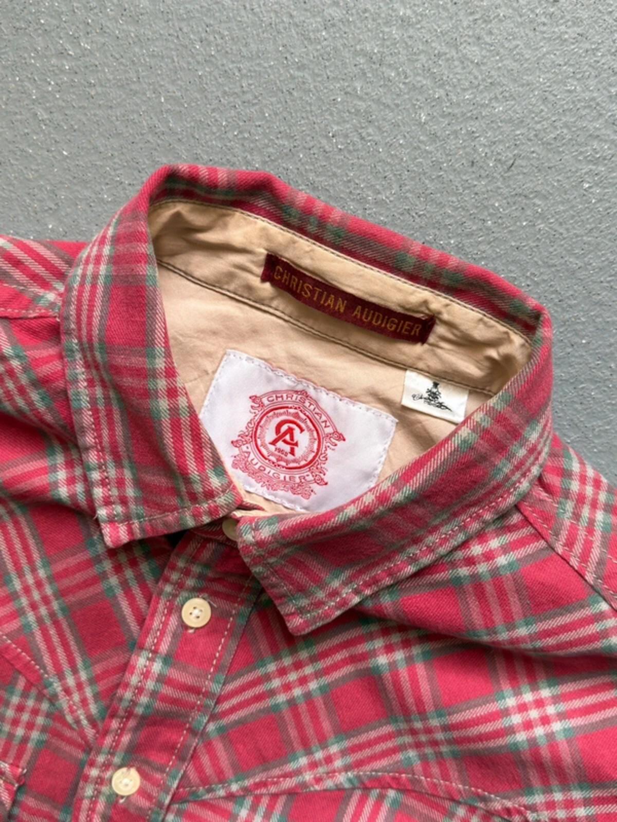 Christian Audigier Check Western Flannel Shirt Medium