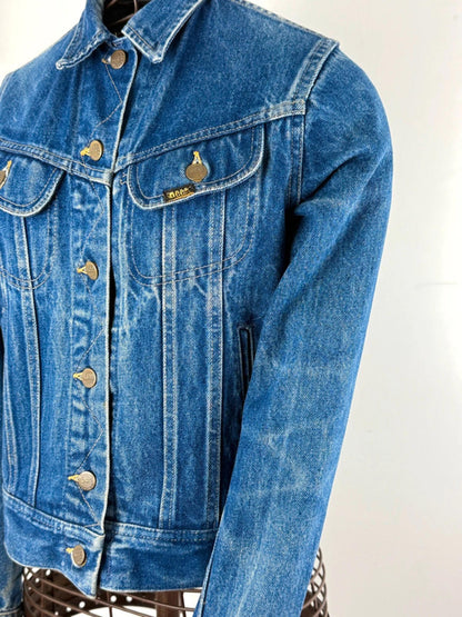 Ms Lee 1980s Denim Rider Jacket Small 8