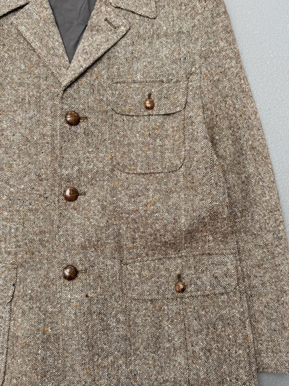 1970s Field Jacket Wool Beige Mens Large