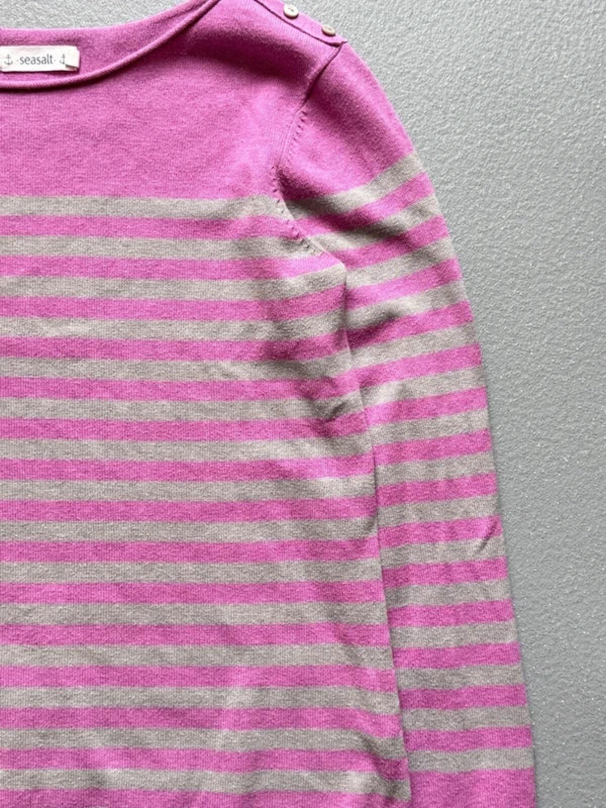 Seasalt Striped Poppy Top Size 16 Marina Style