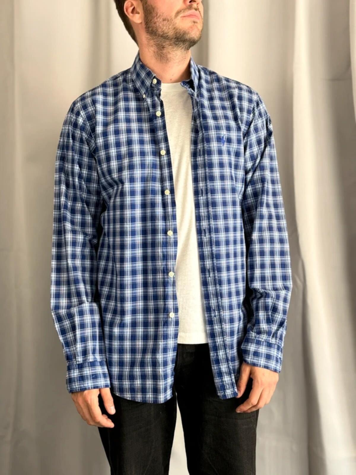 Polo Ralph Lauren Blue Check Shirt Medium