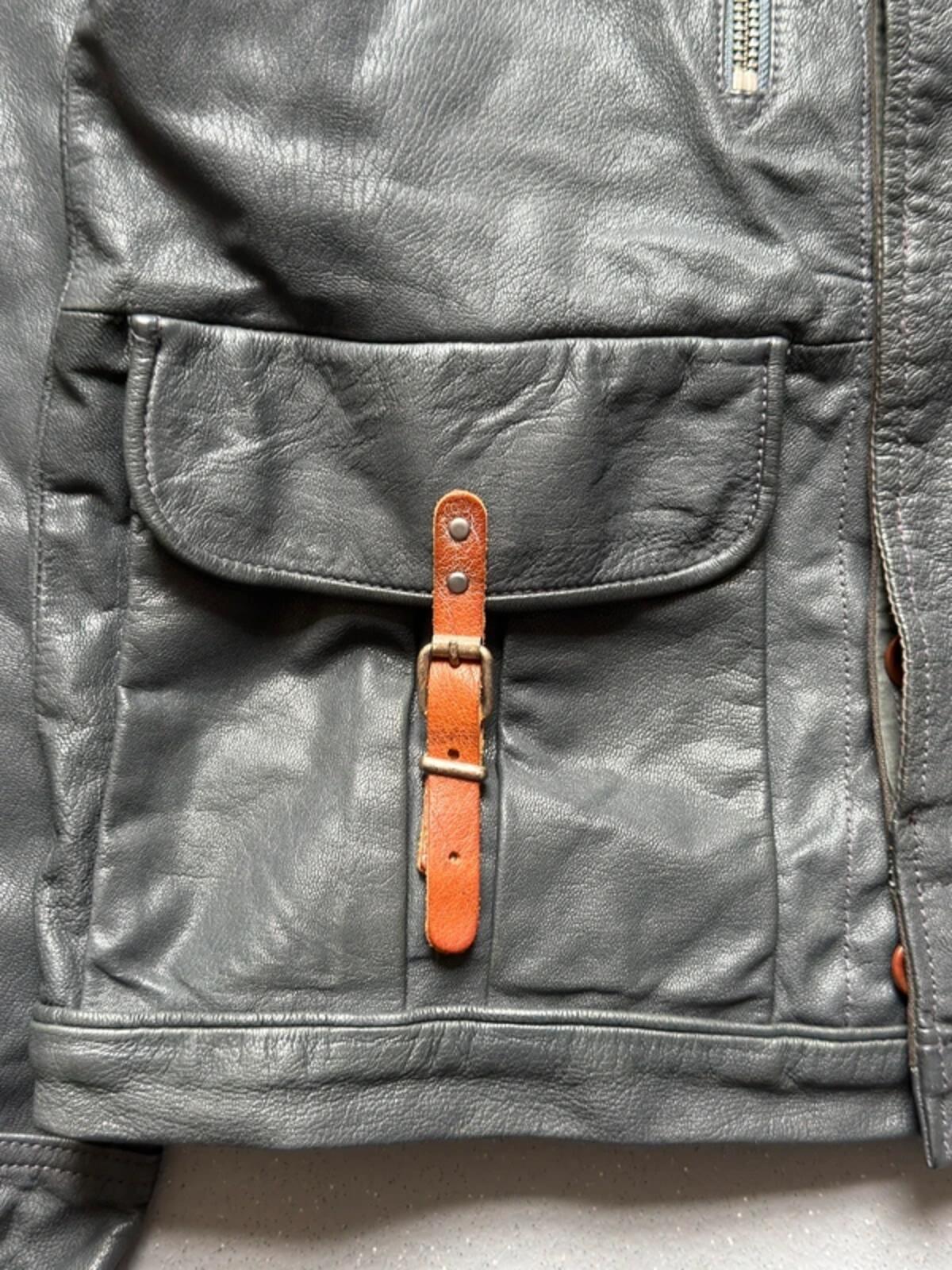 Paul Smith 2000s Leather Utility Jacket Large