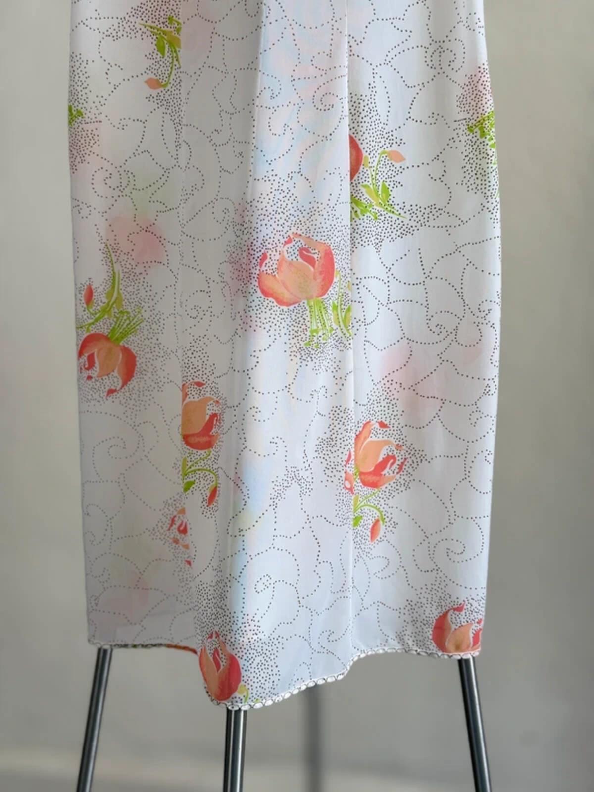 Y2K Pastel Slip Dress Small Floral