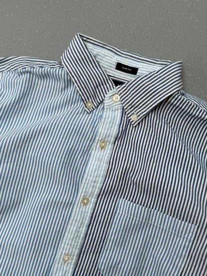 American Eagle Stripe Oxford Shirt Large