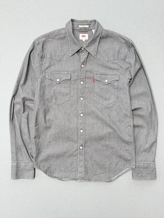 Levi’s Grey Snap Button Western Shirt Small