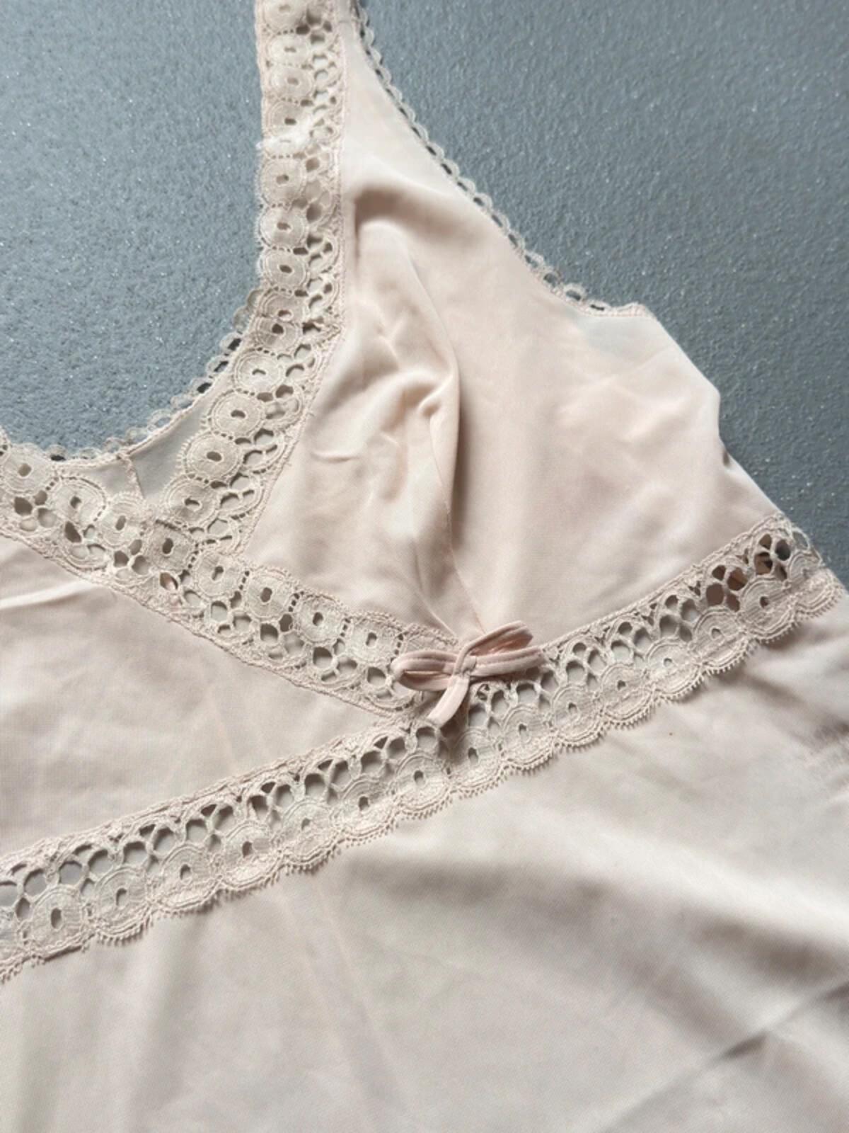 Vintage Peach Slip Dress Size 8 Small